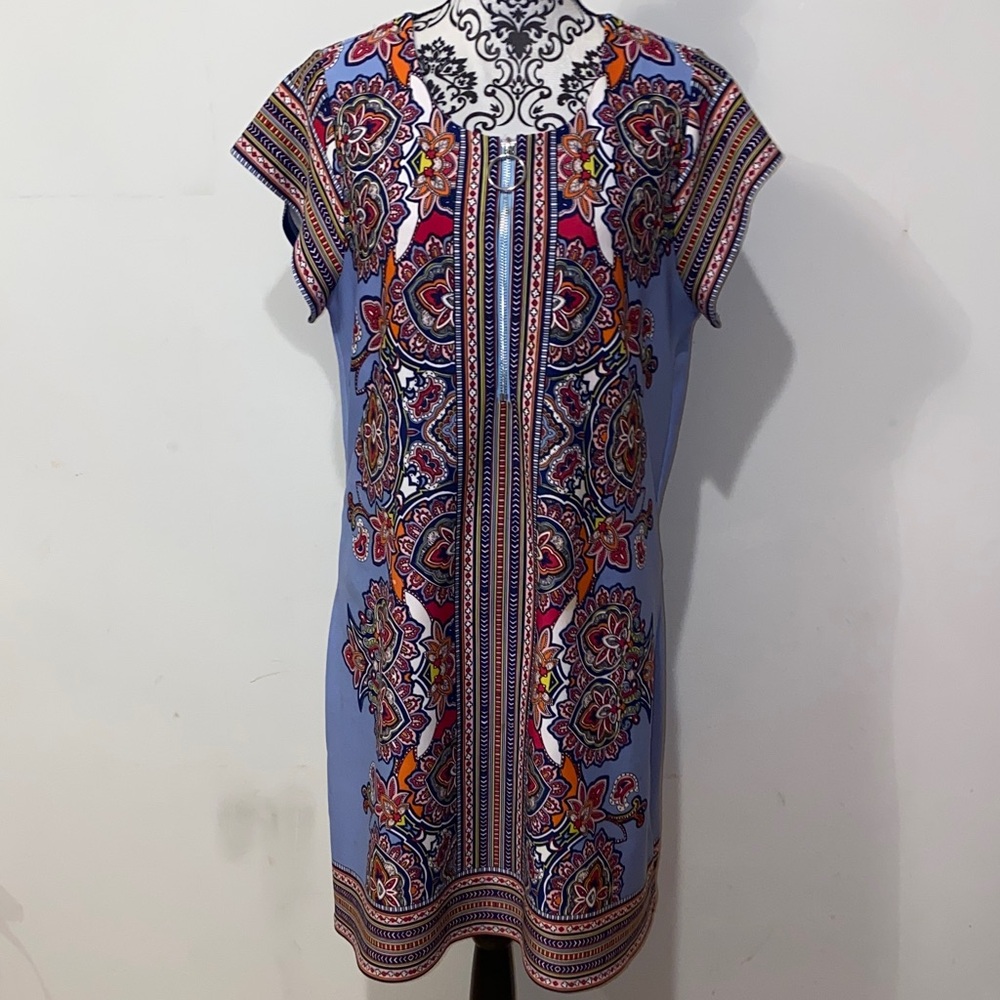 Melissa Paige Multicolor Boho Mini Dress Size XL Petite